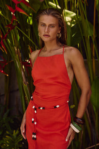 MADELENA MIDI DRESS - ORANGE