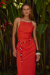MADELENA MIDI DRESS - ORANGE