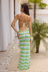 MAHLIA MAXI DRESS - AQUA MULTI