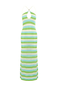 MAHLIA MAXI DRESS - AQUA MULTI