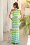 MAHLIA MIDI SKIRT - AQUA MULTI