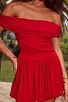 MANALLA MINI DRESS - CHERRY