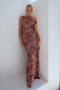 MARA MAXI DRESS - LEOPARD PRINT