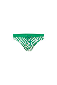 MARCEL PRINTED RACER SWIM BRIEF - MIRKO GREEN