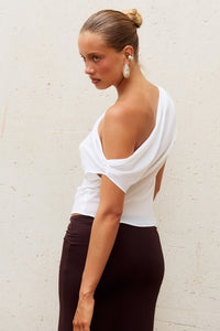 MARISA OFF SHOULDER TOP - OFF WHITE