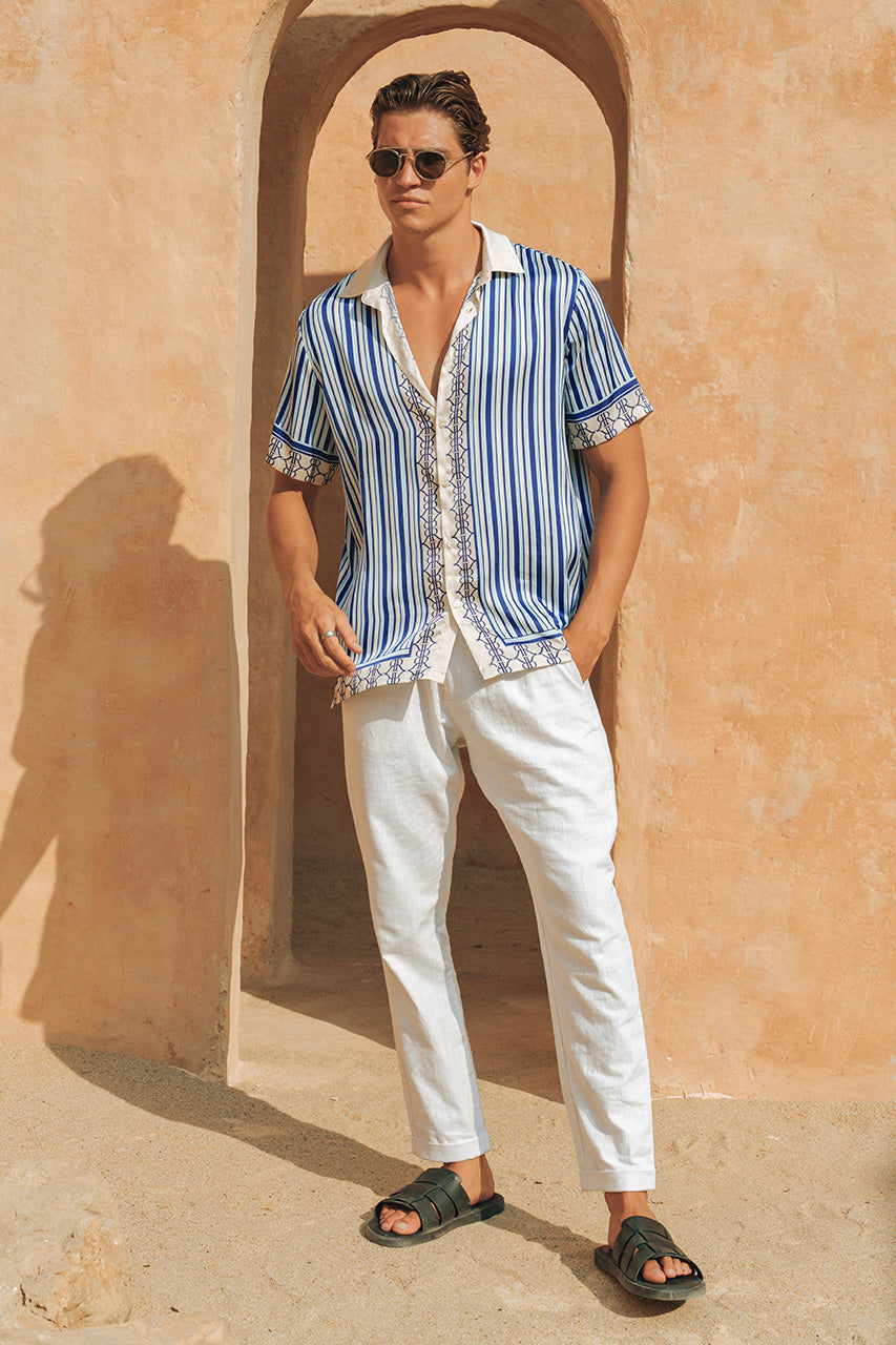 MARIUS SHIRT - WHITE/BLUE