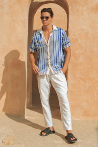MARIUS SHIRT - WHITE/BLUE
