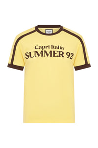 MARK SHORT SLEEVE T-SHIRT - YELLOW/CHOC