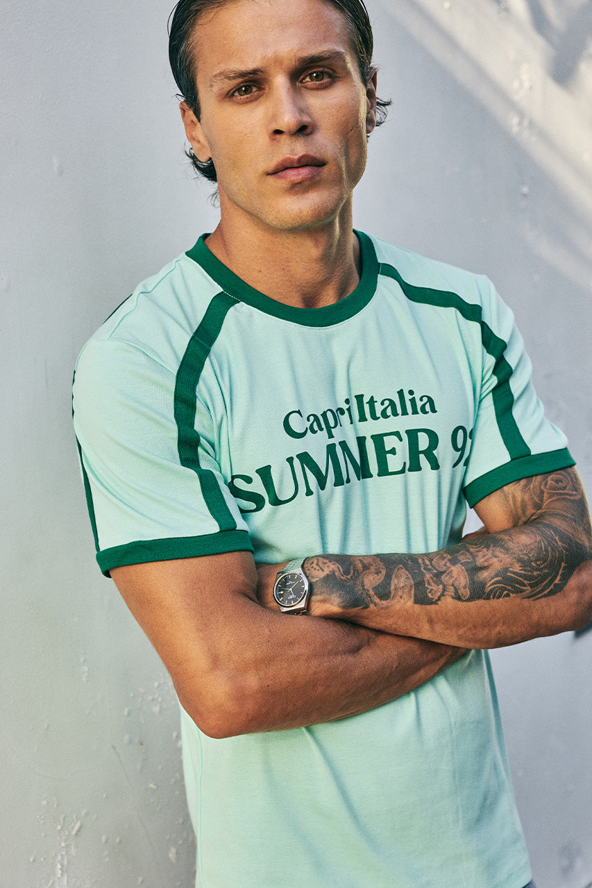 MARK SHORT SLEEVE T-SHIRT - MINT/FOREST