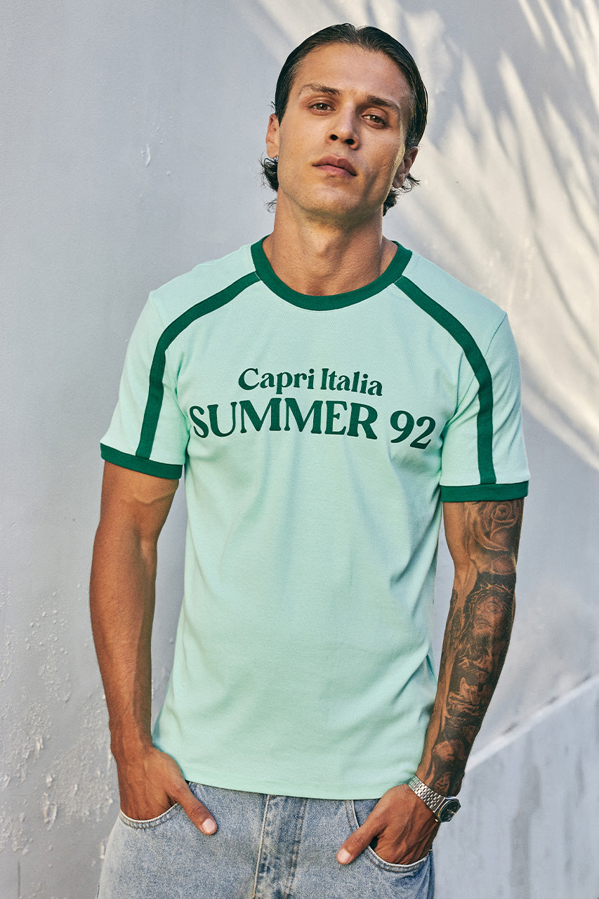 MARK SHORT SLEEVE T-SHIRT - MINT/FOREST