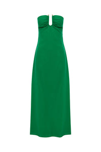 MARTHA STRAPLESS MAXI DRESS - GREEN