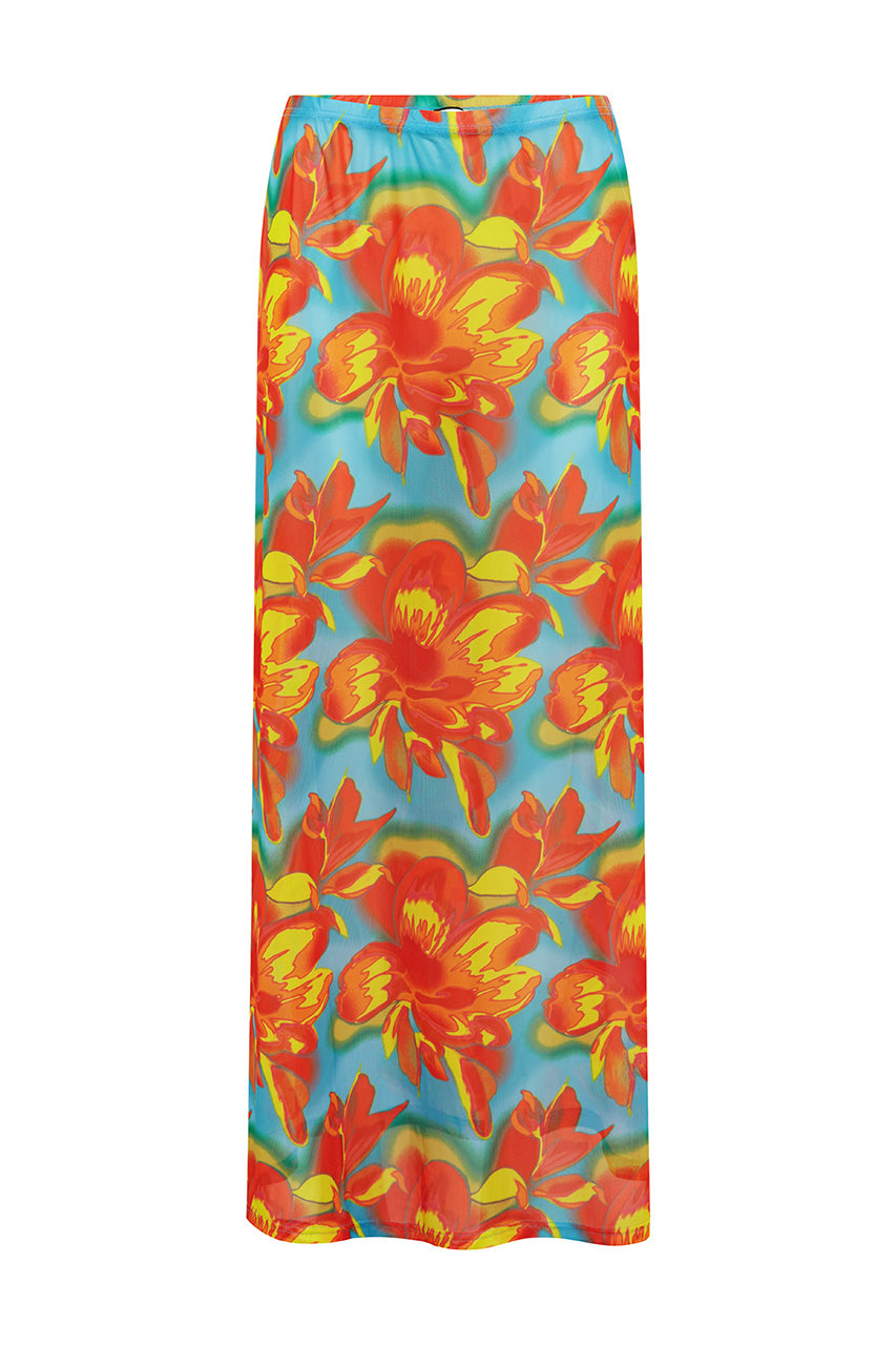MIAMI MAXI SKIRT - DIAZ AQUA