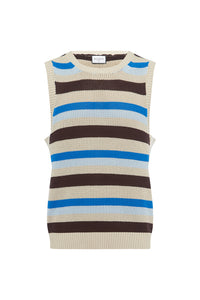 MICHELO KNIT TANK - CHOCOLATE MULTI