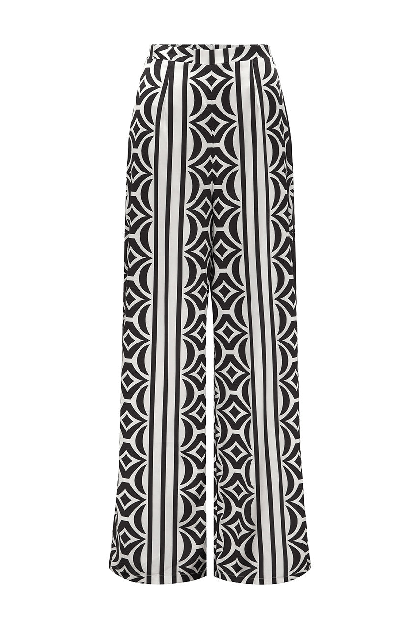 MILANI RELAXED SATIN PANT - ALARA BLACK