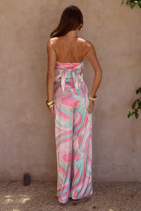 MILANI RELAXED SATIN PANT - CAMINO PINK