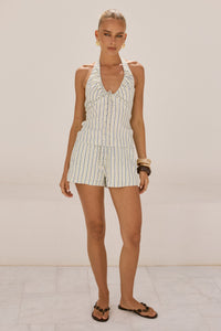 KOAH ELASTICATED SHORTS - MILA WHITE
