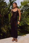 MILENIA MIDI DRESS - BLACK