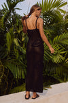 MILENIA MIDI DRESS - BLACK