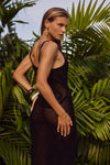 MILENIA MIDI DRESS - BLACK
