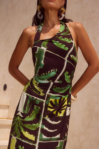MIRANTO MIDI DRESS - ARLO GREEN