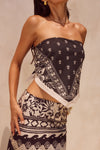 MIRANTO SCARF TOP - MILOSA BLACK