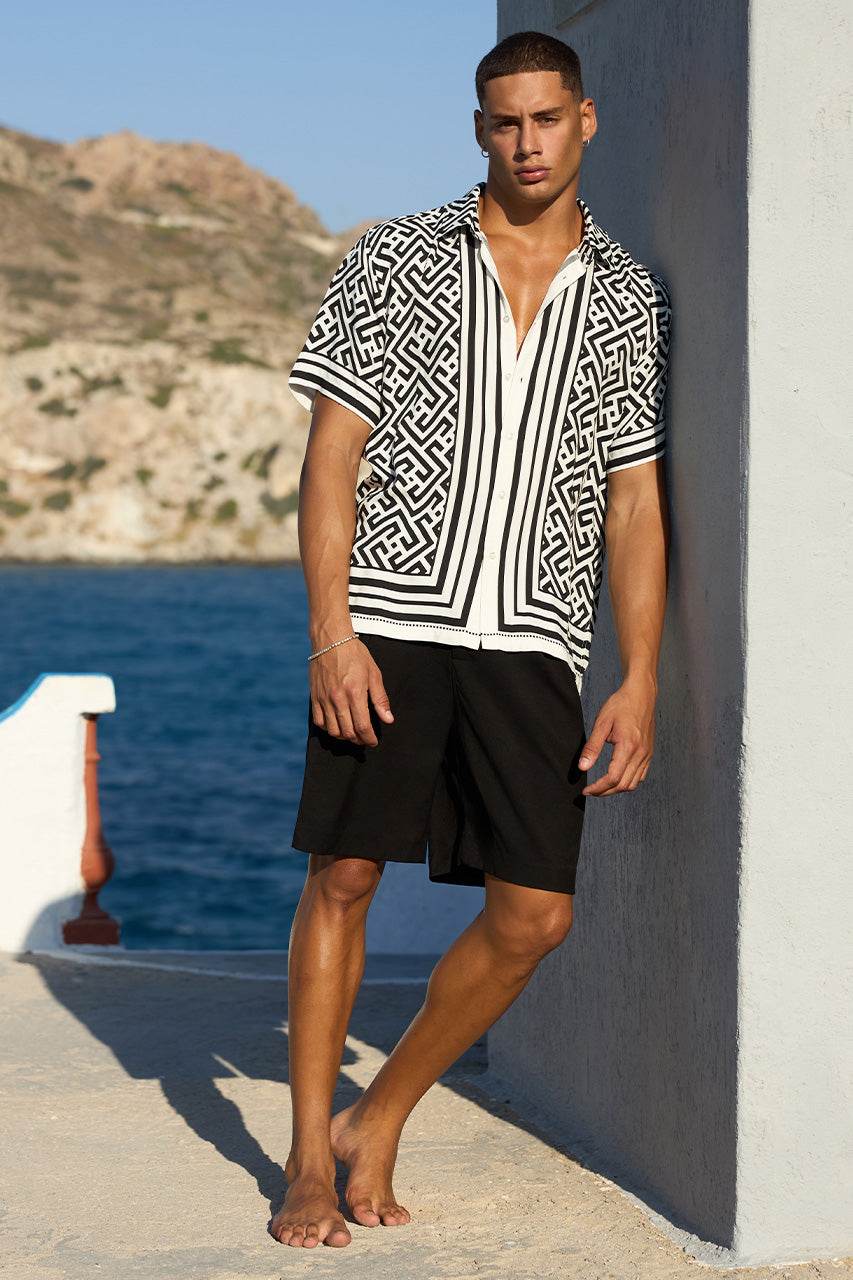 MIRKO SHIRT  - WHITE/BLACK
