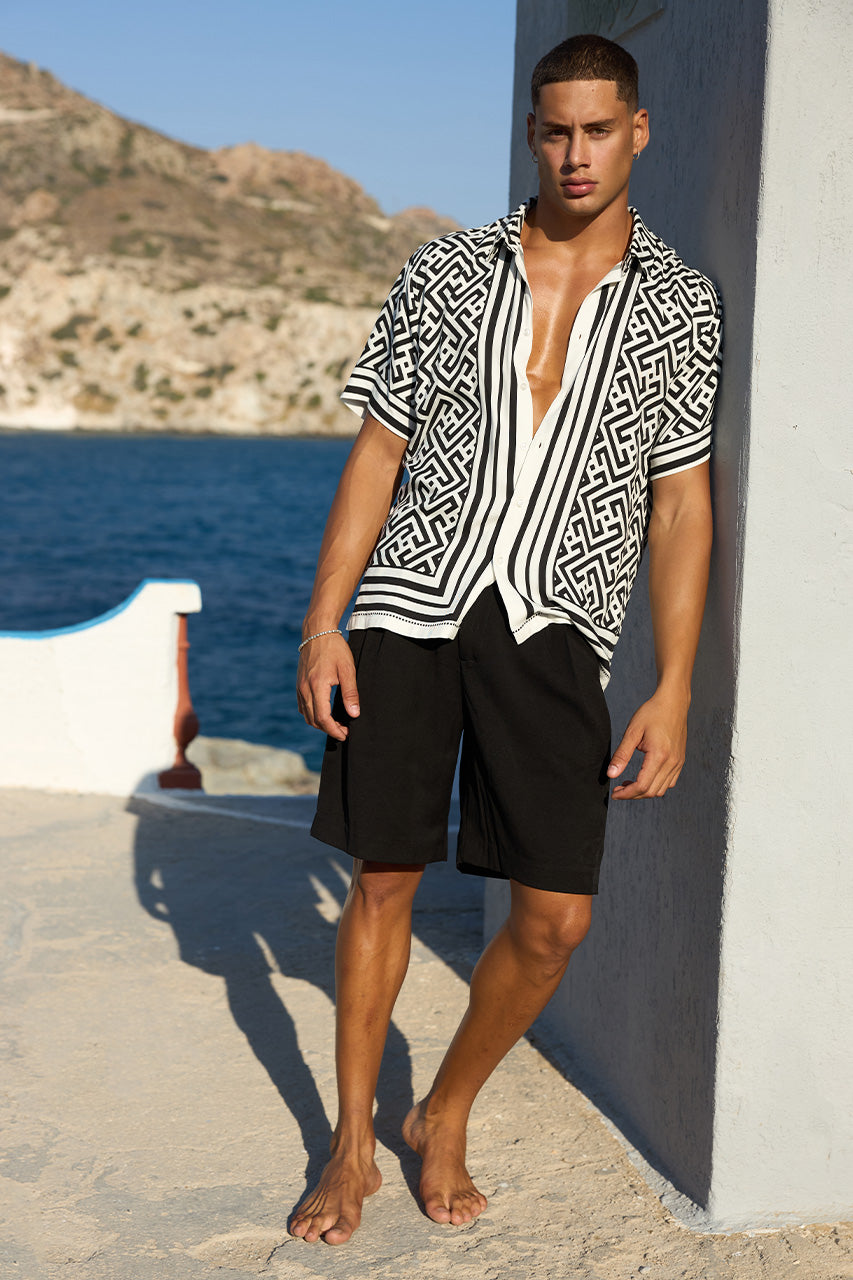 MIRKO SHIRT  - WHITE/BLACK