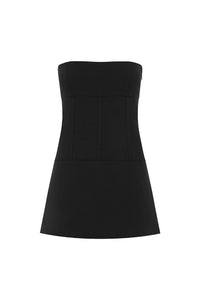 MODA STRAPLESS TAILORED BUSTIER - BLACK