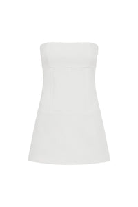MODA STRAPLESS TAILORED BUSTIER - WHITE