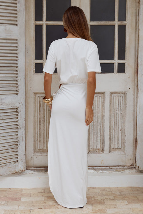 MONA CUT OUT MAXI DRESS - WHITE