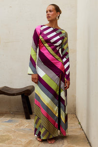 MONTIE SLEEVED MAXI DRESS - LETTIE MULTI