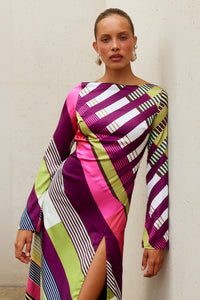 MONTIE SLEEVED MAXI DRESS - LETTIE MULTI