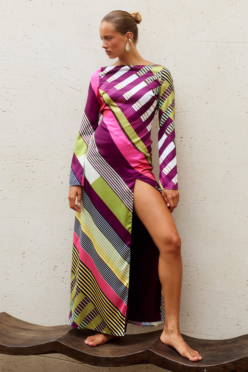 MONTIE SLEEVED MAXI DRESS - LETTIE MULTI