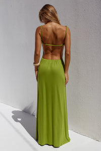 MYLA BRAIDED CUT OUT MAXI DRESS - KIWI
