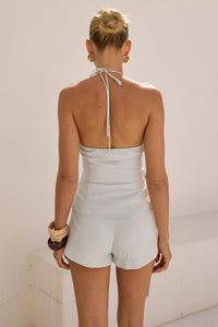 MILA TAILORED MINI SHORTS - SKY BLUE
