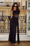 NAELLE ONE SHOULDER MAXI DRESS - BLACK