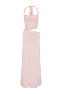 NALITA HALTER CUTOUT MAXI DRESS - PETAL