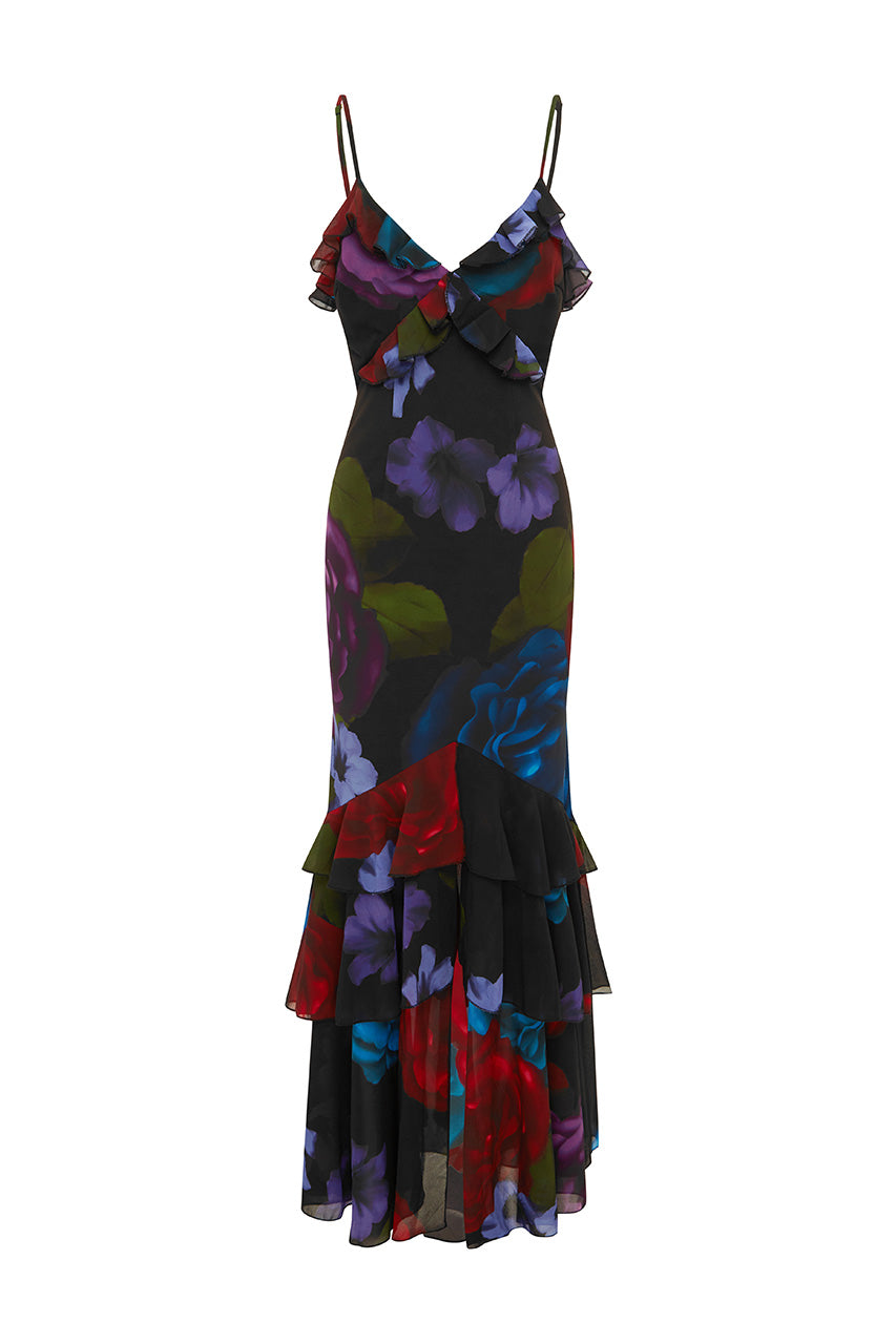 NAMARI MAXI DRESS - PURPLE FLORAL