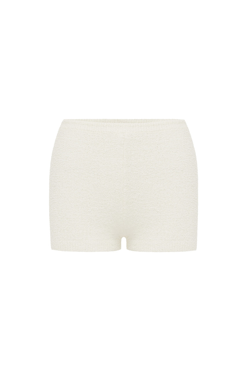 NERA KNIT MINI SHORTS - SAND