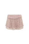 NERISSA DOUBLE RUFFLE MINI SKIRT - MUSK