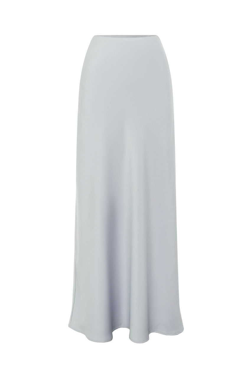 NESSA LOW WAIST MAXI SKIRT - SILVER