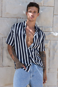 NICK SHIRT - NAVY/WHITE