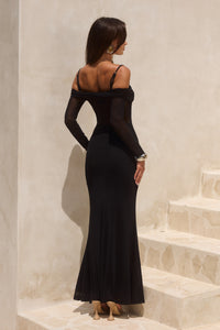 NISSA MAXI DRESSS - BLACK