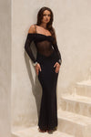 NISSA MAXI DRESSS - BLACK