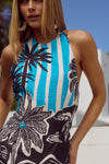 NOLA MINI DRESS - TROPEZ BLUE