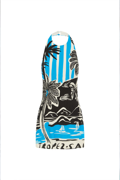 NOLA MINI DRESS - TROPEZ BLUE