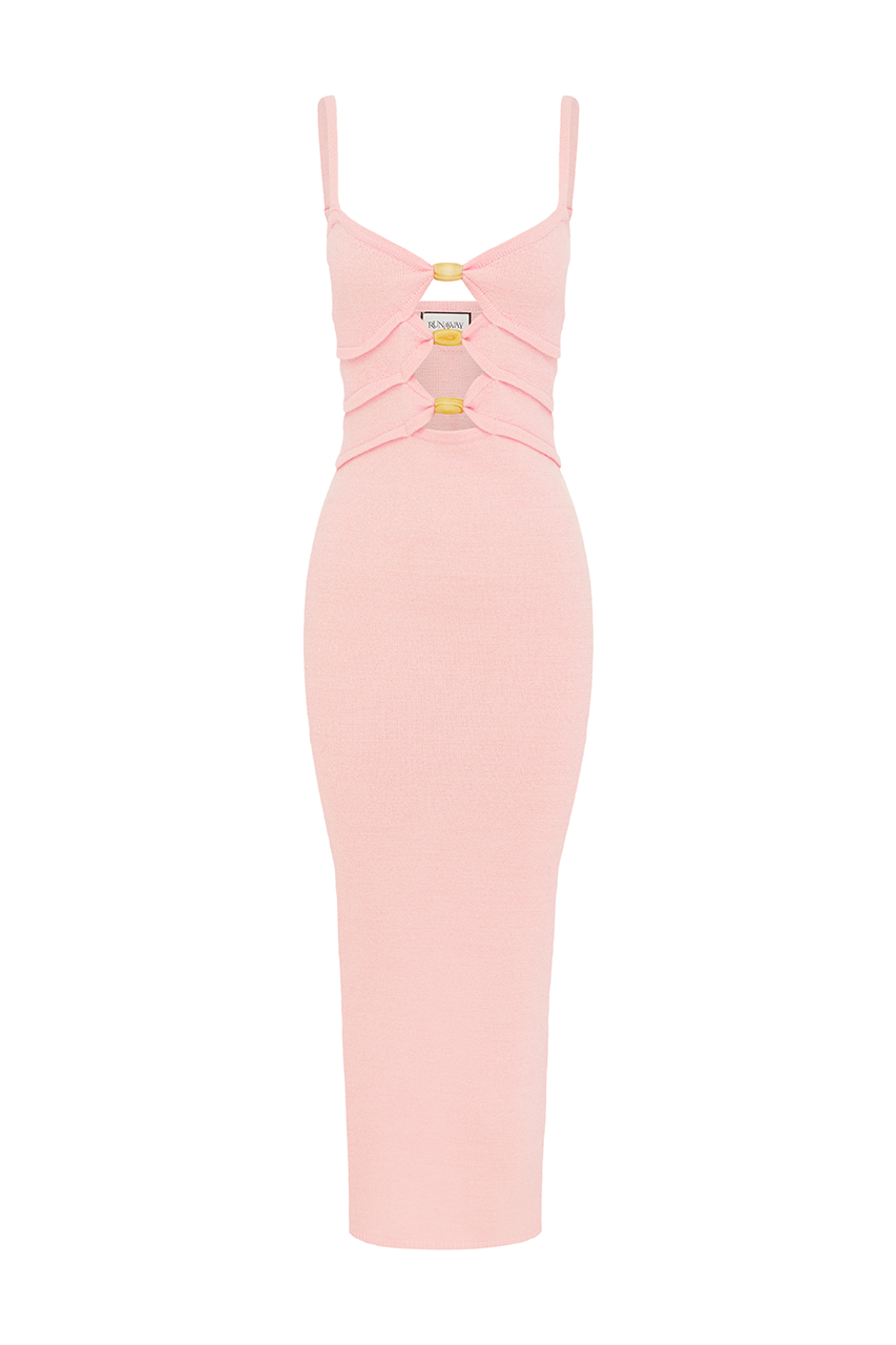 NORMANI MIDI DRESS - PINK