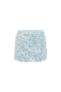 NOVA SEQUIN MINI SKIRT - BABY BLUE