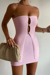 NELLIE STRAPLESS TOP - MUSK