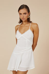 ODEZA MINI DRESS - WHITE